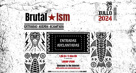 Pantallazo web plantilla Brutalism