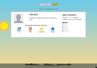 Pantallazo de la web xacobe.net en el 2017